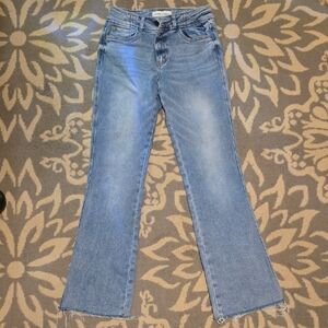 Flying Monkey Flare Jeans 28 Women's Distressed Frayed Like New High Rise Boot